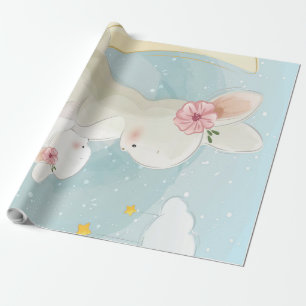 Mama en Baby Bunny   Cadeau voor kinderen Cadeaupapier