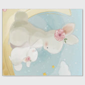 Mama en Baby Bunny | Cadeau voor kinderen Cadeaupapier (Vlak)
