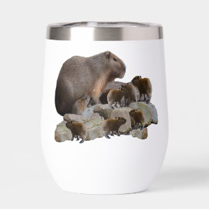 Mama en Baby Capybaras,