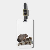 Mama en Baby Capybaras, Bagagelabel (Voorkant verticaal)