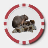 Mama en Baby Capybaras, Poker Chips (Voorkant)