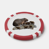 Mama en Baby Capybaras, Poker Chips (Enkel)