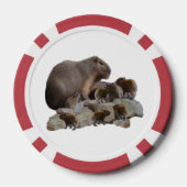 Mama en Baby Capybaras, Poker Chips (Achterkant)
