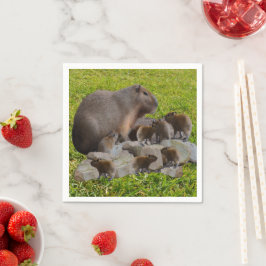 Mama en Baby Capybaras, Servet
