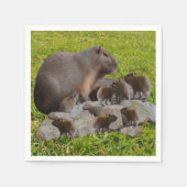 Mama en Baby Capybaras, Servet (Voorkant)