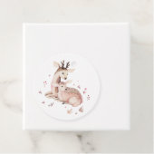 Mama en Baby Deer Krans Woodland Bedankt Bedankjes Labels (In situ)