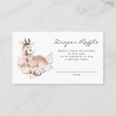 Mama en Baby Deer Woodland Luier Raffle Kaart Visitekaartje (Voorkant)