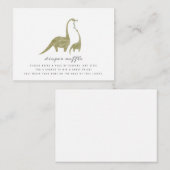 Mama en Baby Dinosaur Baby shower Luier Raffle Informatiekaartje (Voorkant / Achterkant)