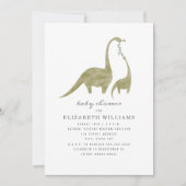 Mama en Baby Dinosaur neutraal Baby shower Kaart (Voorkant)