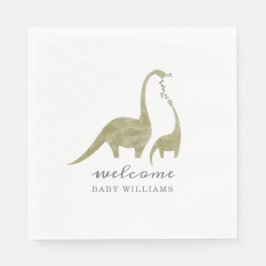 Mama en Baby Dinosaur neutraal Baby shower Servet