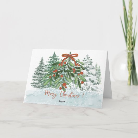 Mama en Baby Donkey Snowy Christmas Kaart (Achterkant)