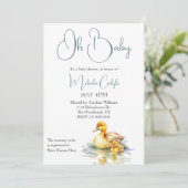 Mama en Baby Duck Baby shower Kaart (Staand voorkant)