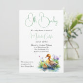 Mama en Baby Duck Baby shower Kaart (Staand voorkant)