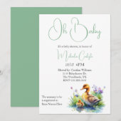 Mama en Baby Duck Baby shower Kaart (Voorkant / Achterkant)