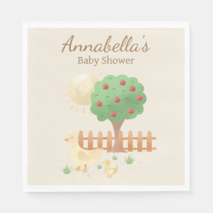 Mama en Baby Duck Leuk Baby shower Servet