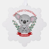 Mama en Baby Eerste Kerstmis Ornament Kaart (Voorkant)