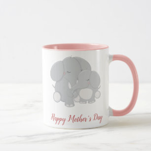  mama en Baby Elephant Happy Moederdag Mok