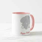 mama en Baby Elephant Happy Moederdag Mok (Voorkant rechts)