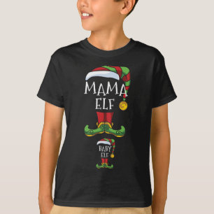Mama en Baby Elf Zwangerschap Matching Family Chri T-shirt