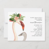 Mama en Baby Flamingo Baby shower Kaart (Voorkant)