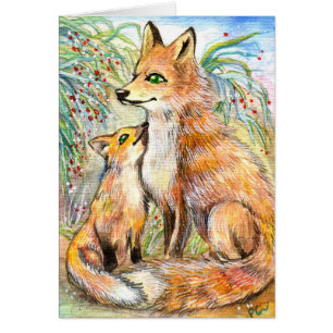 Mama en Baby Fox