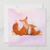 Mama en baby fox kaart (Voorkant)