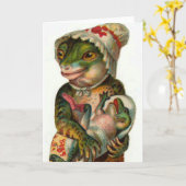 Mama en Baby Frog Kaart (Gele Bloem)