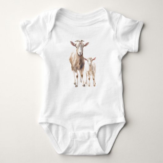 Mama en Baby Geit Kind, Baby shower, Baby Gift Romper (Voorkant)