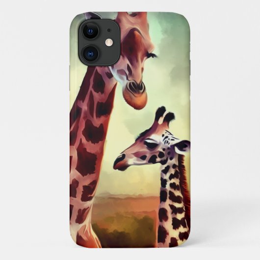 mama en Baby Giraffe aquarel, Case-Mate iPhone Case (Achterkant)