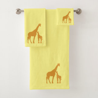 Mama en Baby Giraffe Bad Handdoek