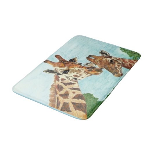 Mama en Baby Giraffe Bath Mat (Gekanteld)