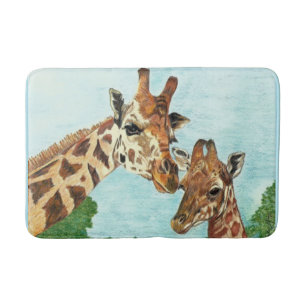 Mama en Baby Giraffe Bath Mat