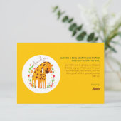 Mama en Baby Giraffe Bedankt Card (Staand voorkant)