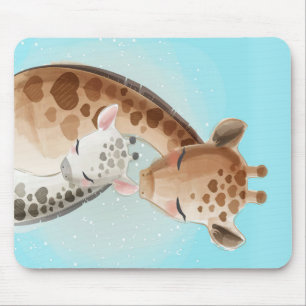 Mama en Baby Giraffe Cadeau voor Baby Muismat