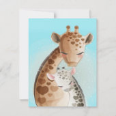 Mama en baby giraffe| Cadeautjes voor mama Kaart (Voorkant)