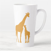 Mama en Baby Giraffe Latte Mok (Rechts)