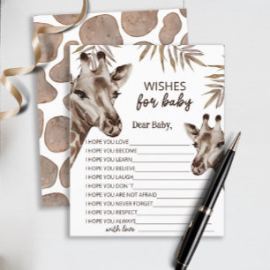 Mama en Baby Giraffe Neutrale wensen voor Baby