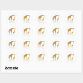 Mama en Baby Giraffe Voeding Baby shower Ronde Sticker (Vel)