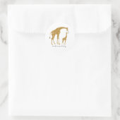 Mama en Baby Giraffe Voeding Baby shower Ronde Sticker (Tas)