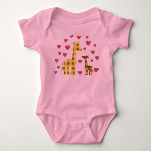 Mama en Baby Giraffes Romper (Voorkant)