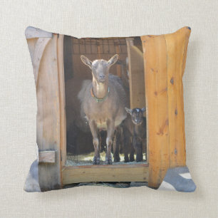 Mama en Baby Goat Pillow Kussen