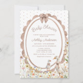 Mama en Baby Goose Neutraal Baby shower Uitnodigin Kaart (Voorkant)