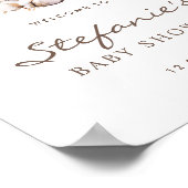 Mama en Baby Hedgehog Forest Baby shower Welkom Poster (Hoek)