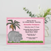 Mama en Baby Hippo Baby Shower-uitvindingen Kaart (Staand voorkant)