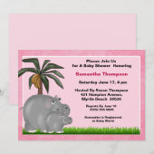 Mama en Baby Hippo Baby Shower-uitvindingen Kaart (Voorkant / Achterkant)