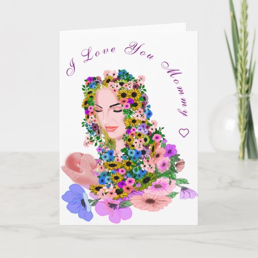 Mama en Baby houden van Moederdag-Kaart Kaart (Voorkant)