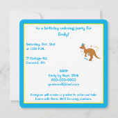 Mama en Baby Kangaroos met Birthday Petten Kaart (Achterkant)