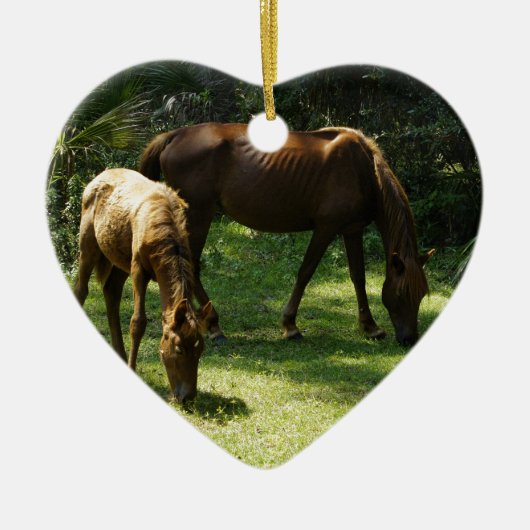 Mama en Baby Keramisch Ornament (Voorkant)