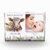 Mama en Baby Koe Ik en Moo Moederdag Fotoblokken (Voorkant)