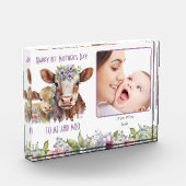 Mama en Baby Koe Ik en Moo Moederdag Fotoblokken (Links)